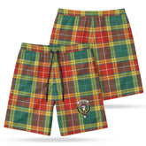 Buchanan Old Sett Tartan Crest Men's Beach Shorts