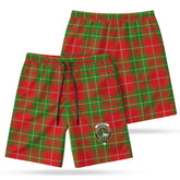 Burnett Ancient Tartan Crest Men's Beach Shorts