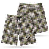 Burns Check Tartan Crest Men's Beach Shorts