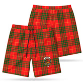 Cameron Modern Tartan Crest Men's Beach Shorts