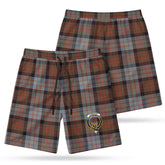 Cameron of Erracht Weathered Tartan Crest Men's Beach Shorts