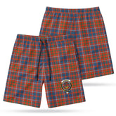 Cameron of Lochiel Ancient Tartan Crest Men's Beach Shorts