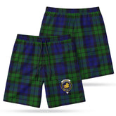 Campbell Modern Tartan Crest Men's Beach Shorts