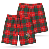 Chisholm Modern Tartan Crest Men's Beach Shorts