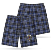 Clark Modern Tartan Crest Men's Beach Shorts