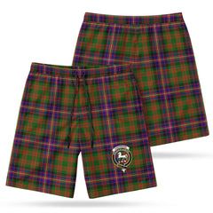 Cochrane Modern Tartan Crest Men's Beach Shorts