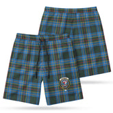 Cockburn Modern Tartan Crest Men's Beach Shorts