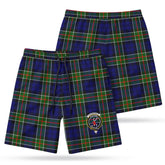 Colquhoun Modern Tartan Crest Men's Beach Shorts