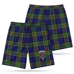 Colquhoun Modern Tartan Crest Men's Beach Shorts