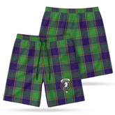 Colville Tartan Crest Men's Beach Shorts