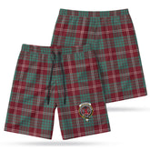 Crawford Modern Tartan Crest Men's Beach Shorts