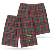 Cumming Hunting Modern Tartan Crest Men's Beach Shorts