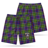 Dalrymple Tartan Crest Men's Beach Shorts