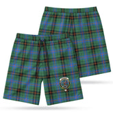 Davidson Ancient Tartan Crest Men's Beach Shorts