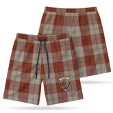 Davidson Dress Dancers Tartan Crest Men's Beach Shorts