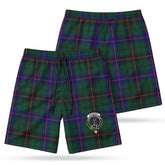 Davidson Modern Tartan Crest Men's Beach Shorts