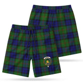 Dundas Modern Tartan Crest Men's Beach Shorts
