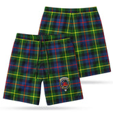 Farquharson Modern Tartan Crest Men's Beach Shorts