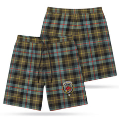 Farquharson Weathered Tartan Crest Men's Beach Shorts