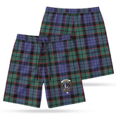 Fletcher Modern Tartan Crest Men's Beach Shorts