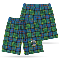 Forsyth Ancient Tartan Crest Men's Beach Shorts