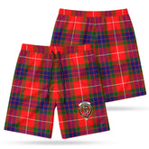 Fraser Tartan Crest Men's Beach Shorts