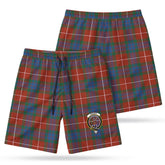 Fraser (of Lovat) Ancient Tartan Crest Men's Beach Shorts
