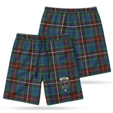 Fraser (of Lovat) Hunting Ancient Tartan Crest Men's Beach Shorts