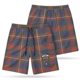 Fraser (of Lovat) Hunting Modern Tartan Crest Men's Beach Shorts