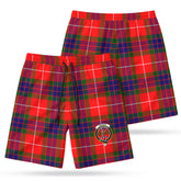 Fraser (of Lovat) Modern Tartan Crest Men's Beach Shorts
