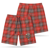 Fraser (of Lovat) Weathered Tartan Crest Men's Beach Shorts