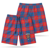 Galloway Red Tartan Crest Men's Beach Shorts