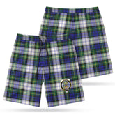 Gordon Dress Modern Tartan Crest Men's Beach Shorts