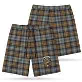 Gordon Weathered Tartan Crest Men's Beach Shorts