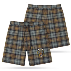 Gordon Weathered Tartan Crest Men's Beach Shorts