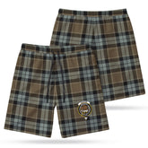 Graham of Menteith Weathered Tartan Crest Men's Beach Shorts