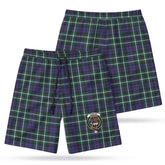 Graham of Montrose Modern Tartan Crest Men's Beach Shorts