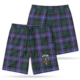 Guthrie Modern Tartan Crest Men's Beach Shorts
