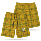 Houston Tartan Crest Men's Beach Shorts