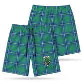 Irvine Ancient Tartan Crest Men's Beach Shorts