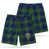 Johnston Modern Tartan Crest Men's Beach Shorts