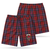 Kelly of Sleat Red Tartan Crest Men's Beach Shorts