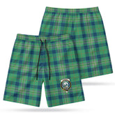 Kennedy Ancient Tartan Crest Men's Beach Shorts