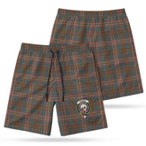 Kennedy Weathered Tartan Crest Men's Beach Shorts