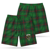 Kinloch Tartan Crest Men's Beach Shorts