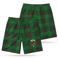 Kinloch Tartan Crest Men's Beach Shorts