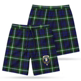 Lamont Modern Tartan Crest Men's Beach Shorts