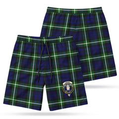 Lamont Modern Tartan Crest Men's Beach Shorts