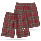 Lindsay Weathered Tartan Crest Men's Beach Shorts