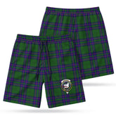 Lockhart Modern Tartan Crest Men's Beach Shorts